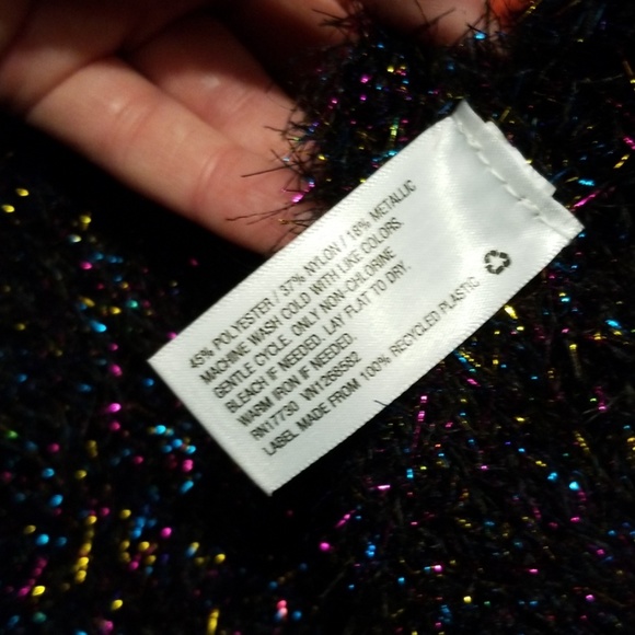 Wild Fable Black Rainbow Metallic Sweater - Picture 5 of 6